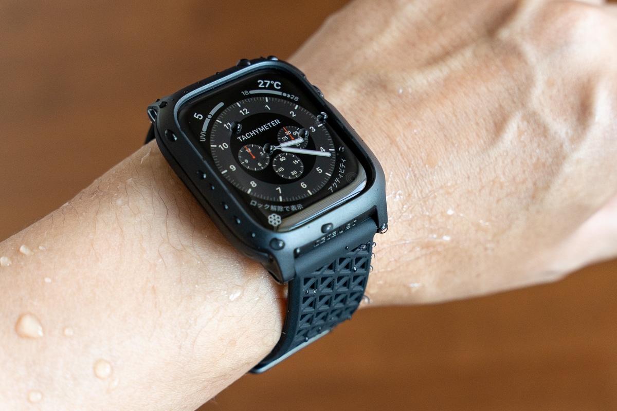 Catalyst Apple Watch 7/8用ケースレビュー：全然ムレない！耐衝撃で軽量なバンド一体型ケース misclog（ミスクログ）